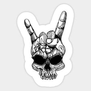Skull & Horns Sticker
